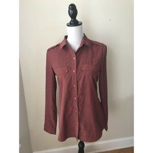 Maison Scotch  Heart Rust Orange Blue Beaded